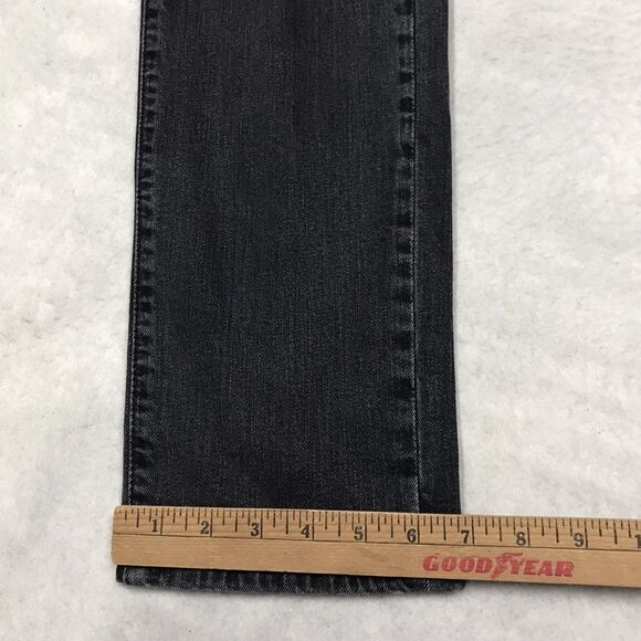 ABERCROMBIE & FITCH Langdon Jean Men 31x30 Black Slim Stretch Distressed Y2K - Picture 10 of 14